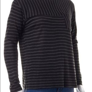 Steven Alan black striped long sleeved shirt- S